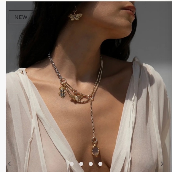 Awe Jewelry - Secret Forest Asymmetrical Charm Necklace